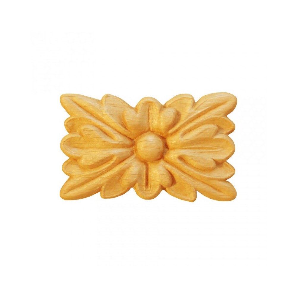 Rosaces Carrées Rv76 en Bois Brut H 35mm X L 60mm Ep 6mm