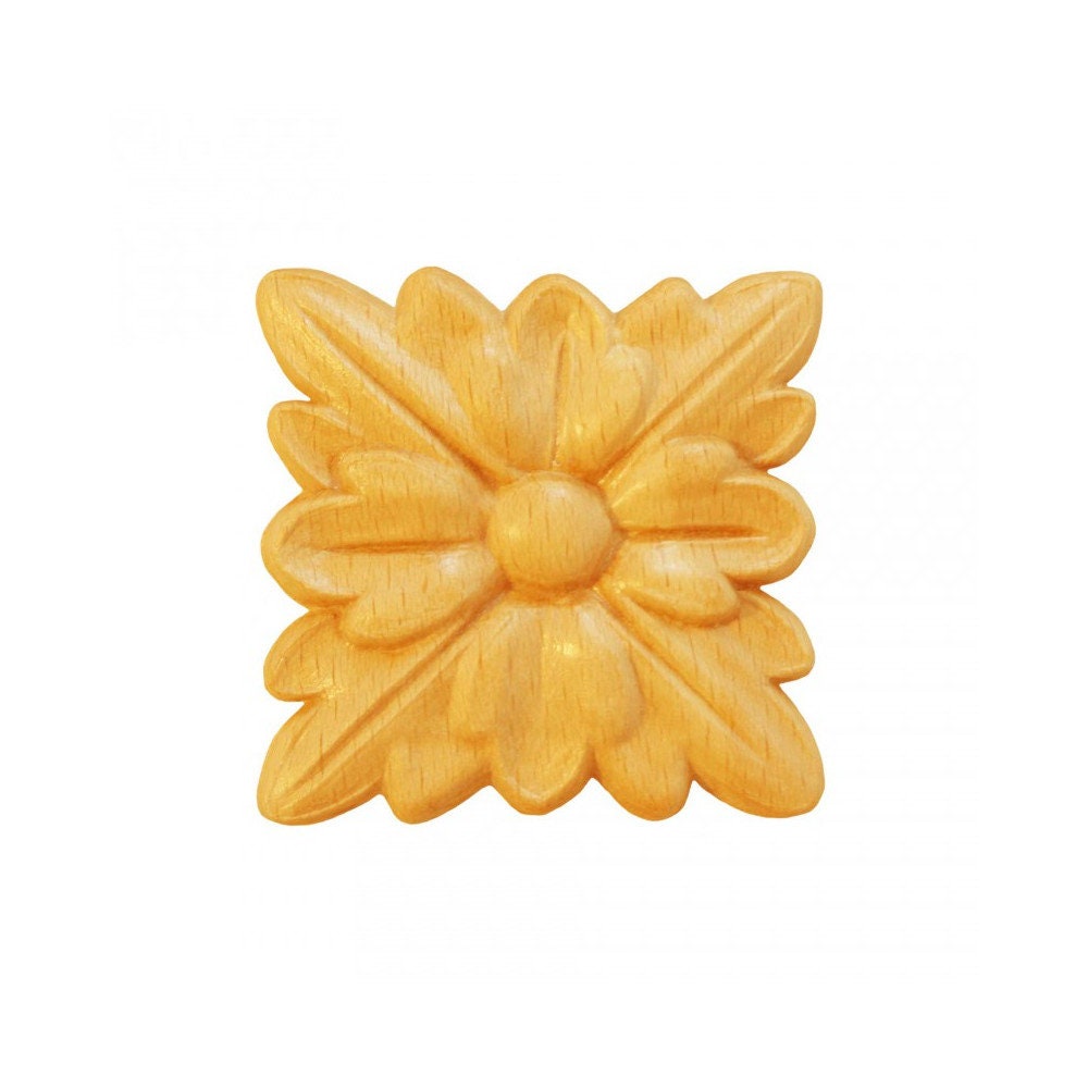 Rosaces Carrées Rv71 en Bois Brut H 50mm X L Ep 6mm