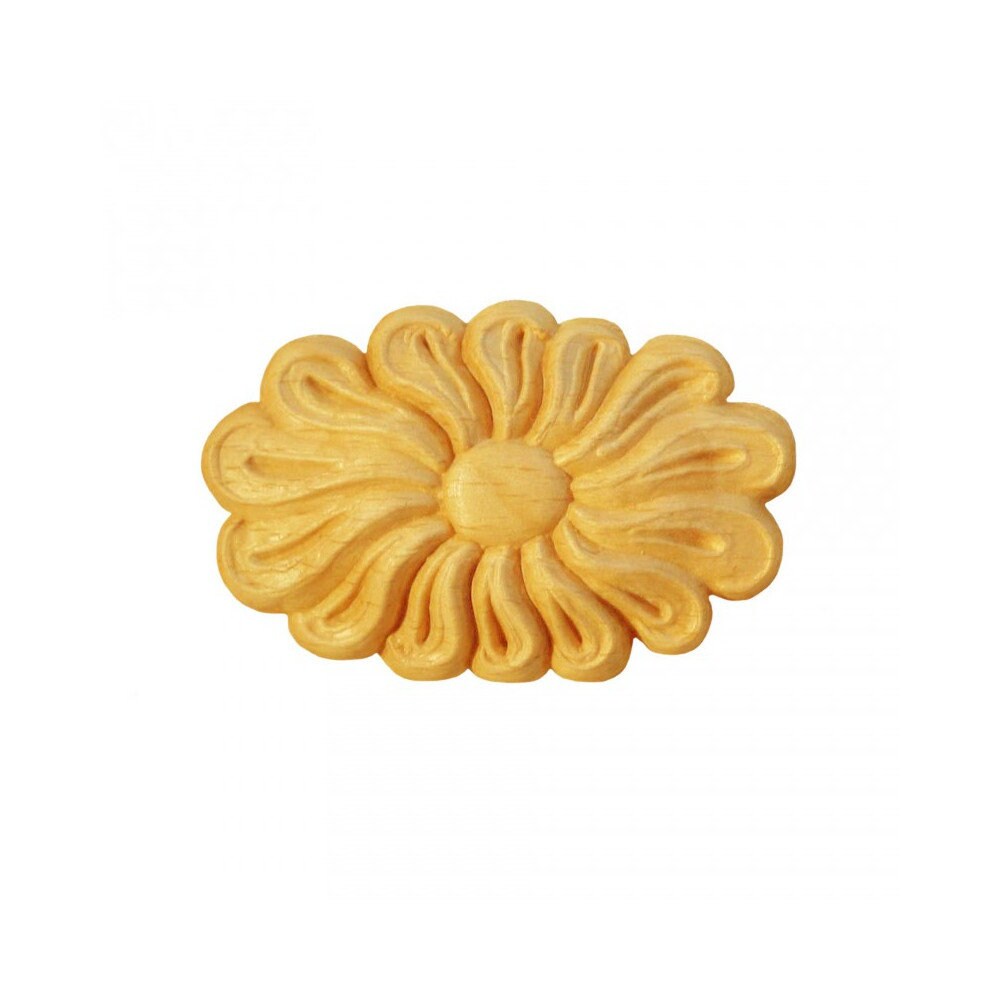 Rosaces Ovales Ro54 en Bois Brut H 40mm X L 60mm Ep 9mm