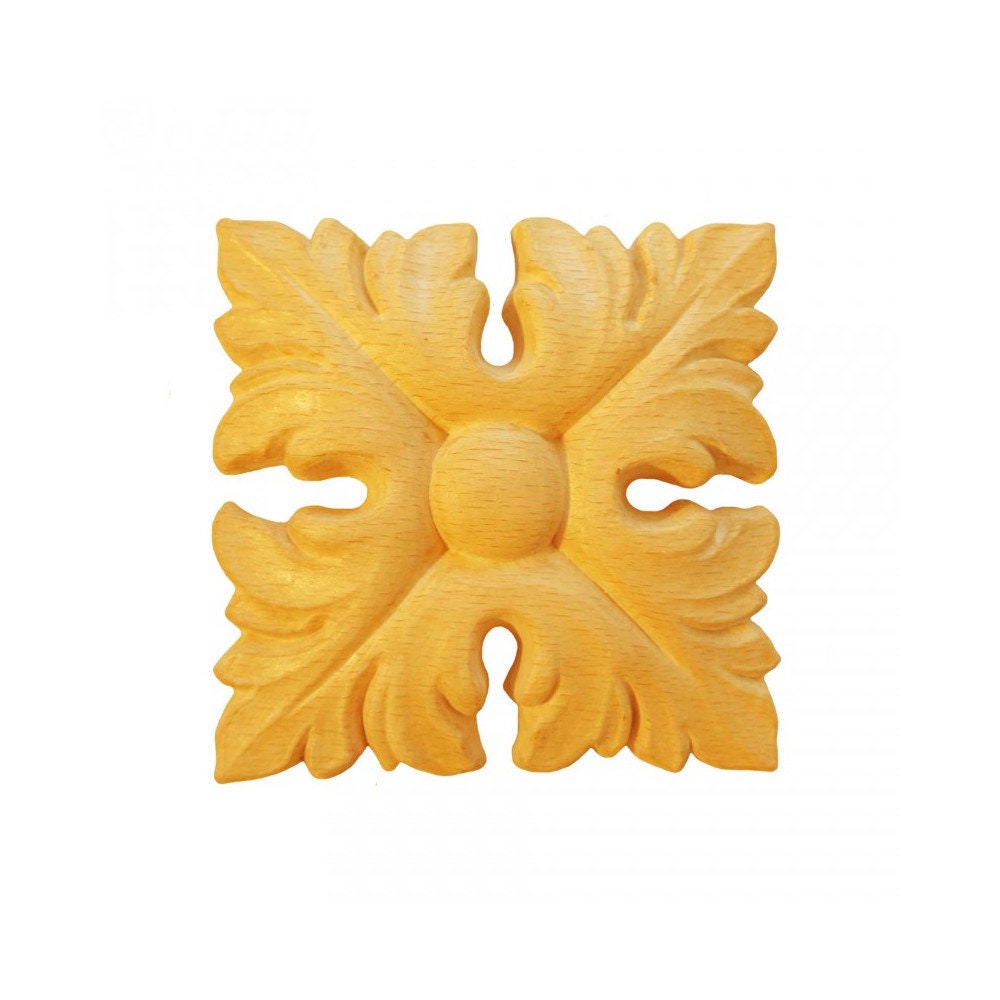 Rosaces Carrées Rv111 en Bois Brut H 66mm X L Ep 12mm