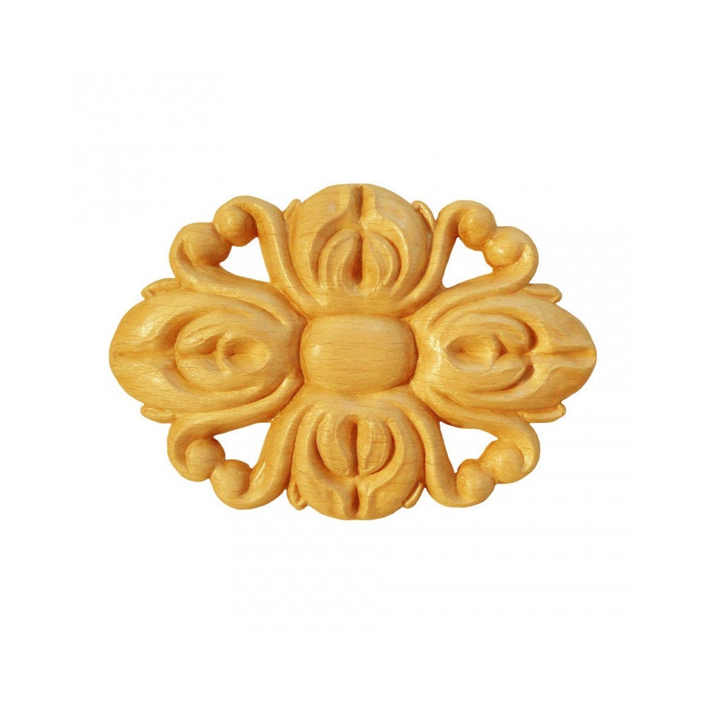 Rosaces Ovales Ro68/C en Bois Brut H 65mm X L 90mm Ep 9mm