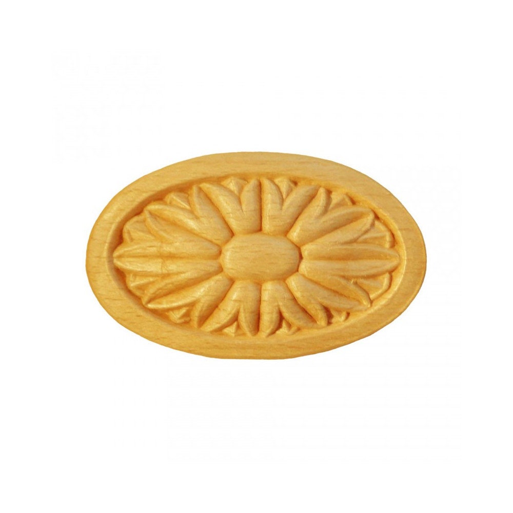 Rosaces Ovales Ro53 en Bois Brut H 47mm X L 75mm Ep 10mm