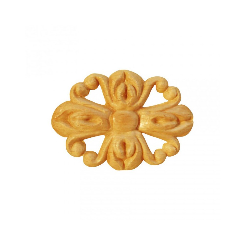 Rosaces Ovales Ro68/E en Bois Brut H 40mm X L 55mm Ep 55mm