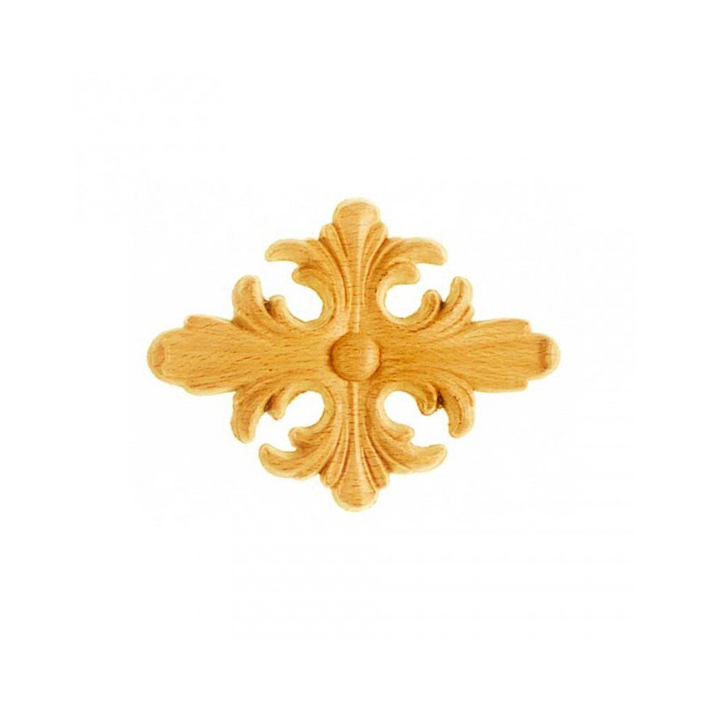 Rosace Carrée Rv98 en Bois Hêtre Brut H 105mm X L 135mm Ep 7mm