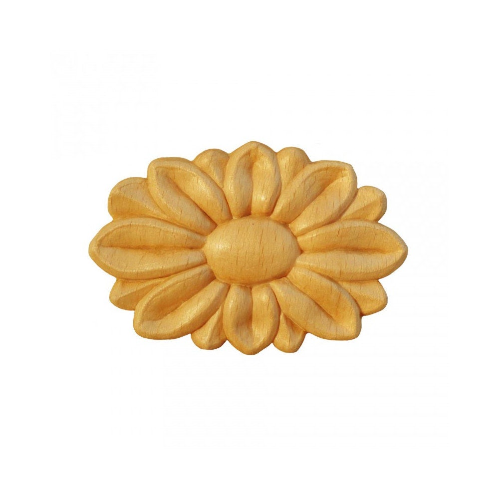 Rosaces Ovales Ro66 en Bois Brut H 43mm X L 65mm Ep 6mm