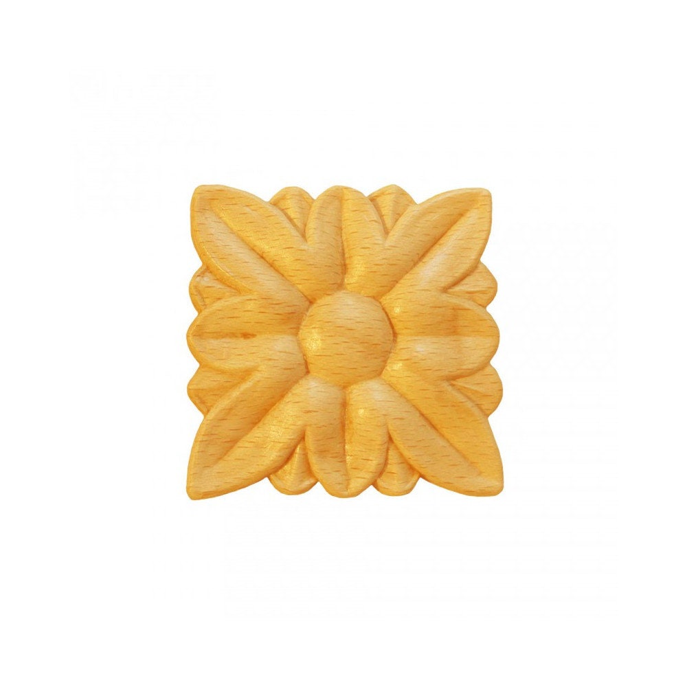 Rosaces Carrées Rv81/B en Bois Brut H 40mm X L Ep 6mm