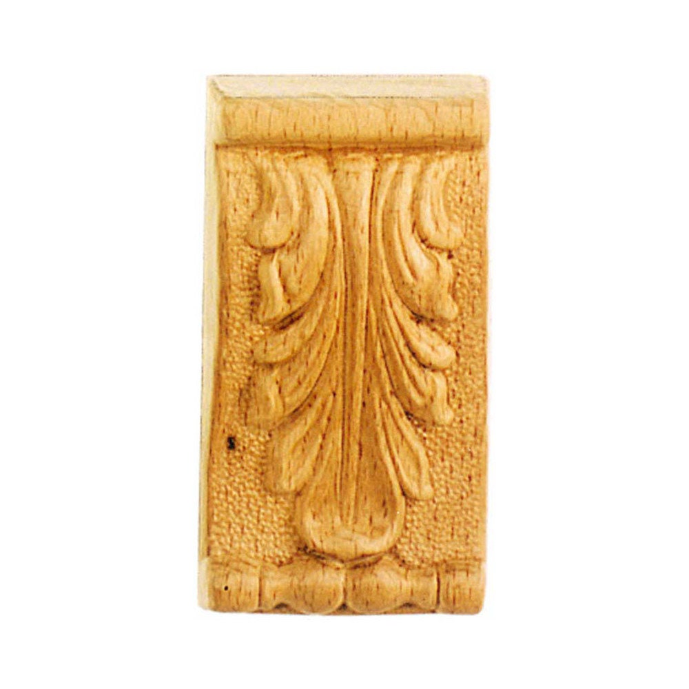 Chapiteaux Ka579 en Bois Brut H 105mm X L 55mm Ep 15mm