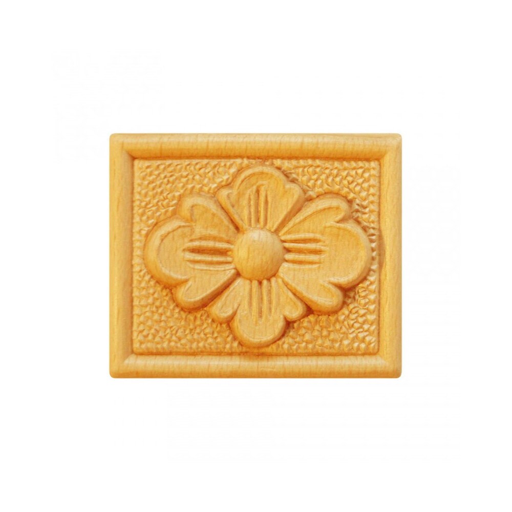 Rosaces Carrées Rv84 en Bois Brut H 50mm X L 60mm Ep 9mm