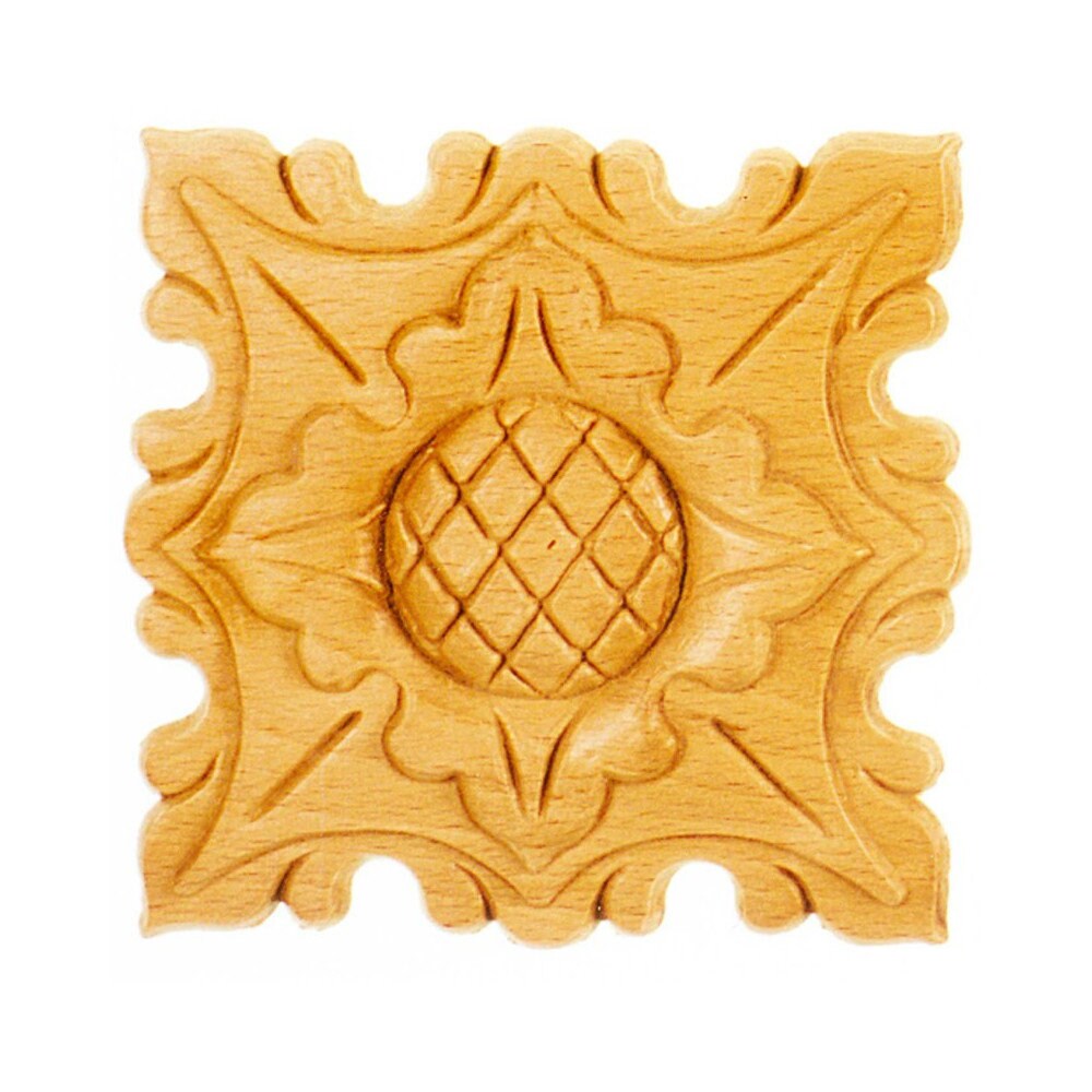 Rosaces Carrées Rv93 en Bois Brut H 125mm X L Ep 9mm