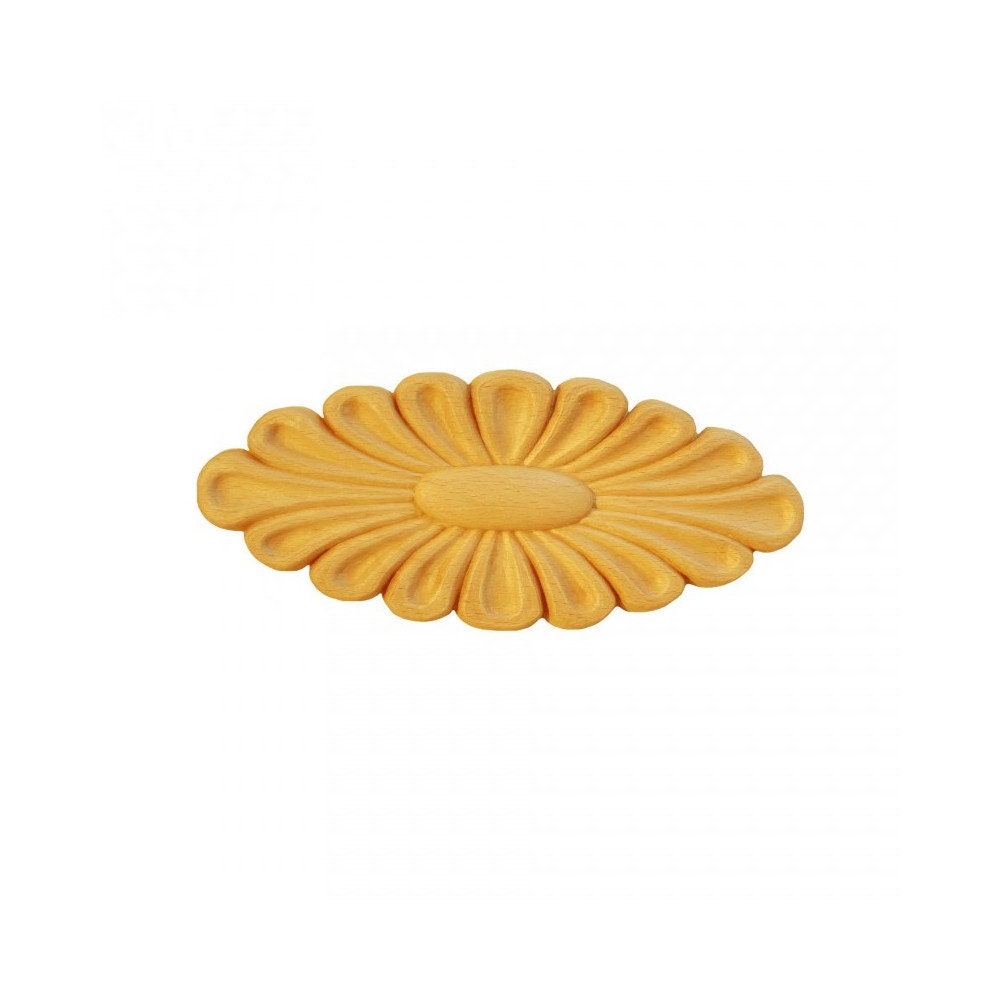 Rosaces Ovales Ro52 en Bois Brut H 60mm X L 140mm Ep 6mm