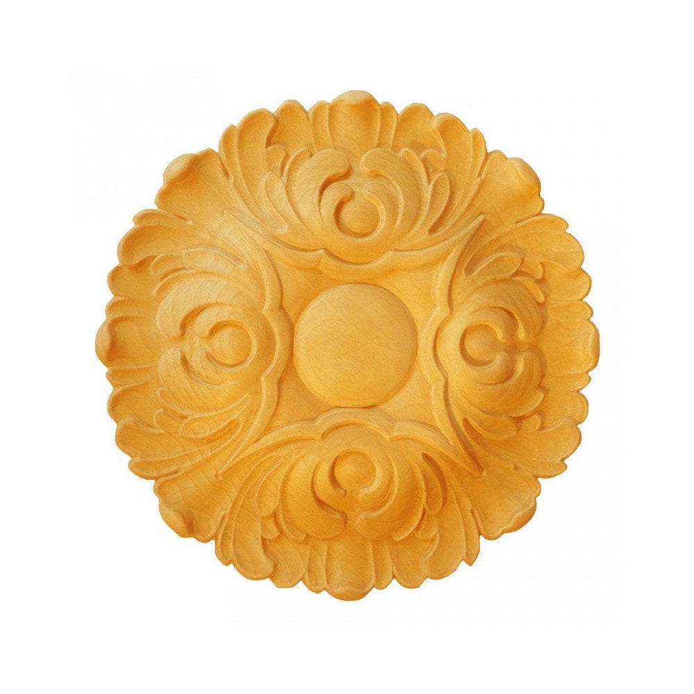 Rosaces Rondes Rr58 en Bois Brut H 350mm X L Ep 30mm