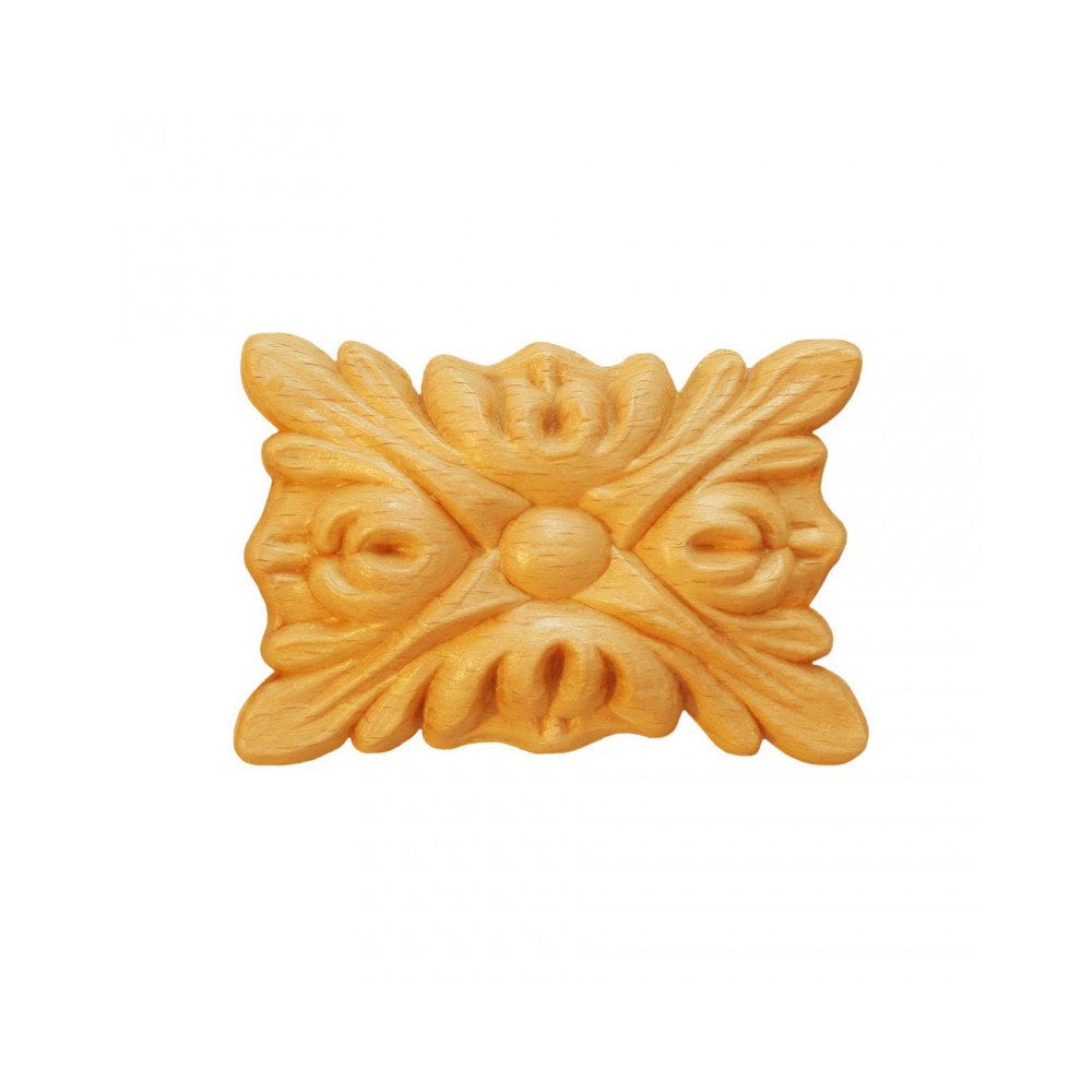 Rosaces Carrées Rv79 en Bois Brut H 45mm X L 65mm Ep 10mm