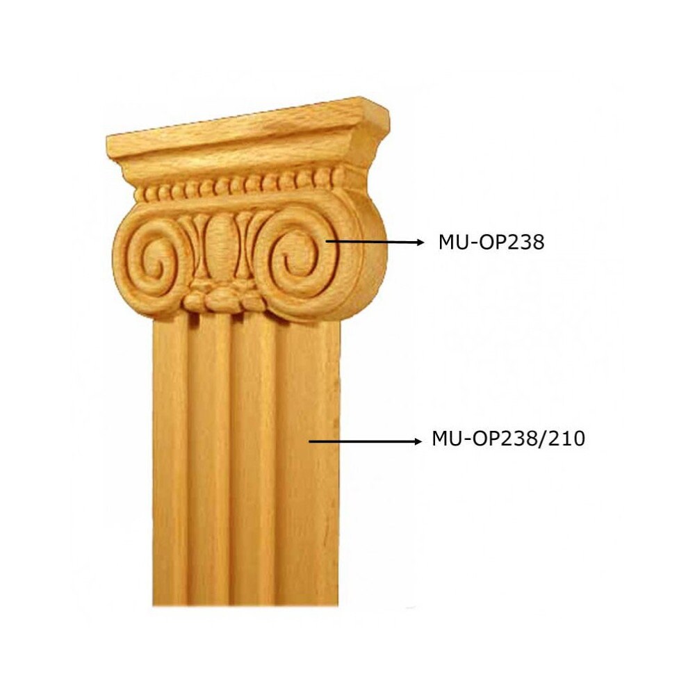 Cimaises Mu-Op238 en Bois Brut H 72mm X L 115mm Ep 20mm