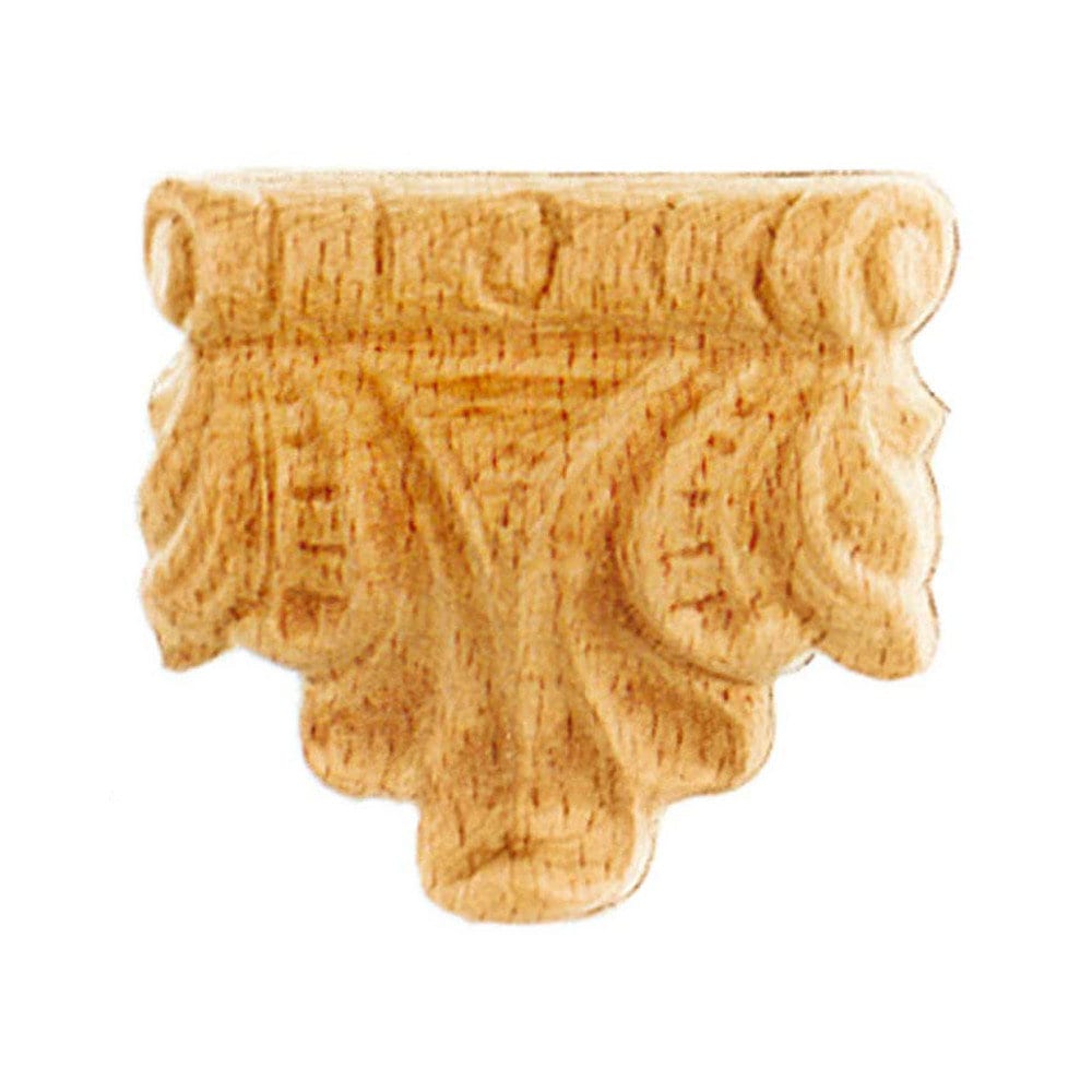 Chapiteaux Ka533 en Bois Brut H 72mm X L 75mm Ep 17mm