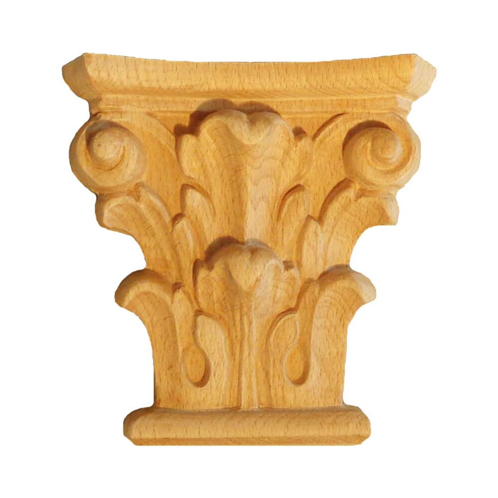 Chapiteaux Ka687 en Bois Brut H 125mm X L Ep 36mm