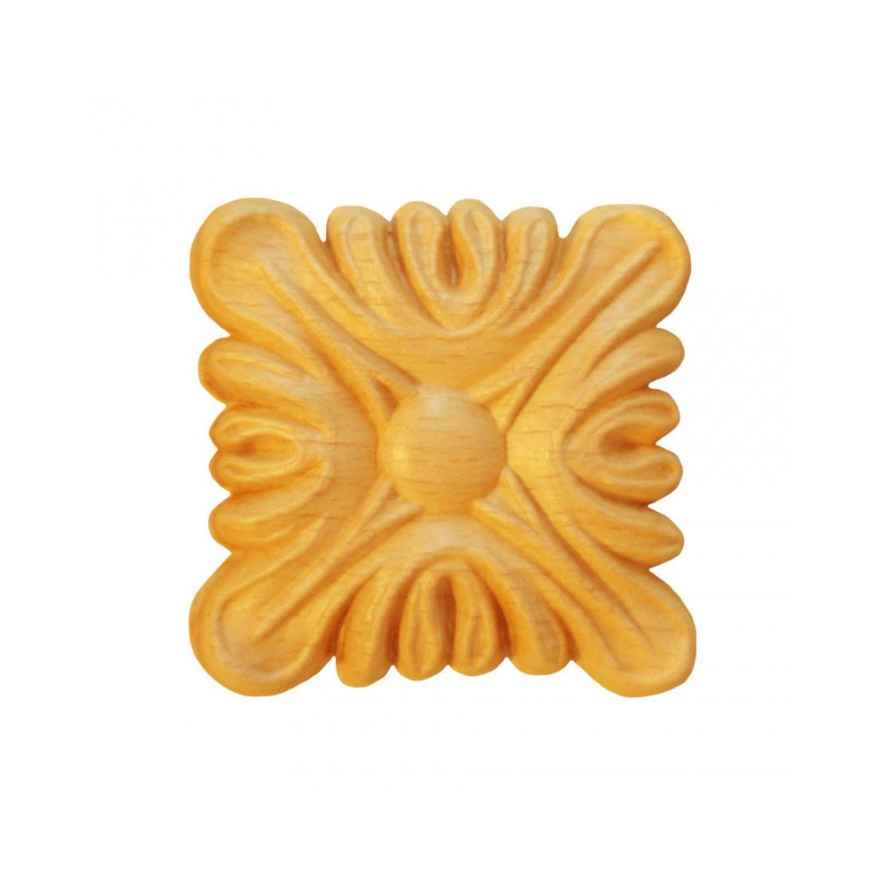 Rosaces Carrées Rv82 en Bois Brut H 60mm X L Ep 9mm