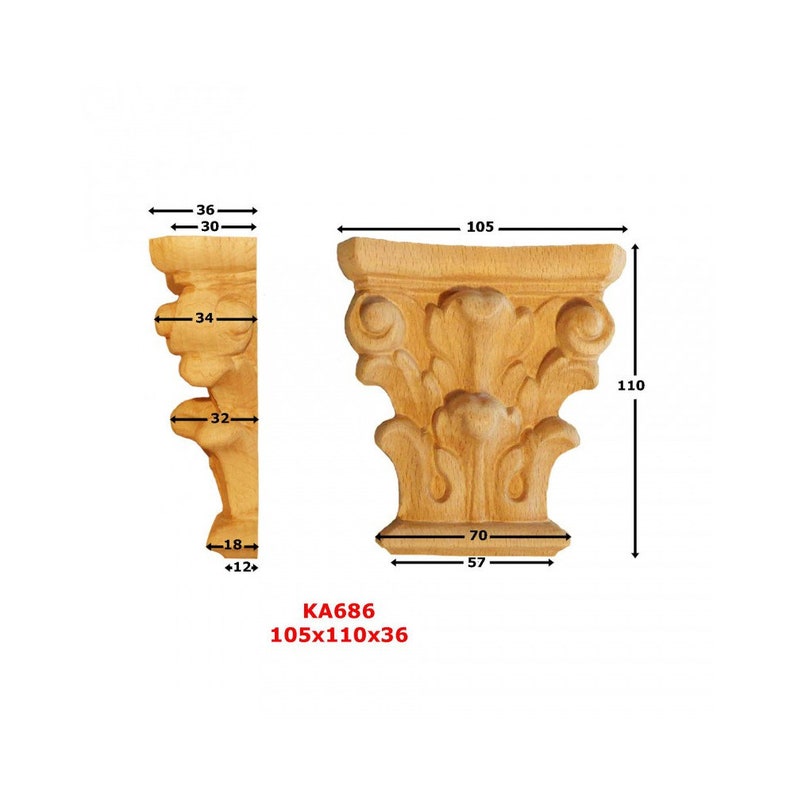 36mm Capitals KA686 blank H 110 mm x 105 mm x Ep w: