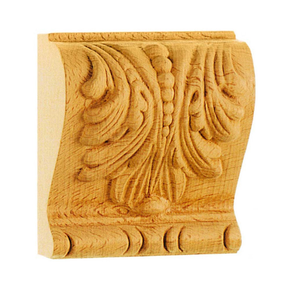 Chapiteaux Ka547 en Bois Brut H 100mm X L 85mm Ep 47mm