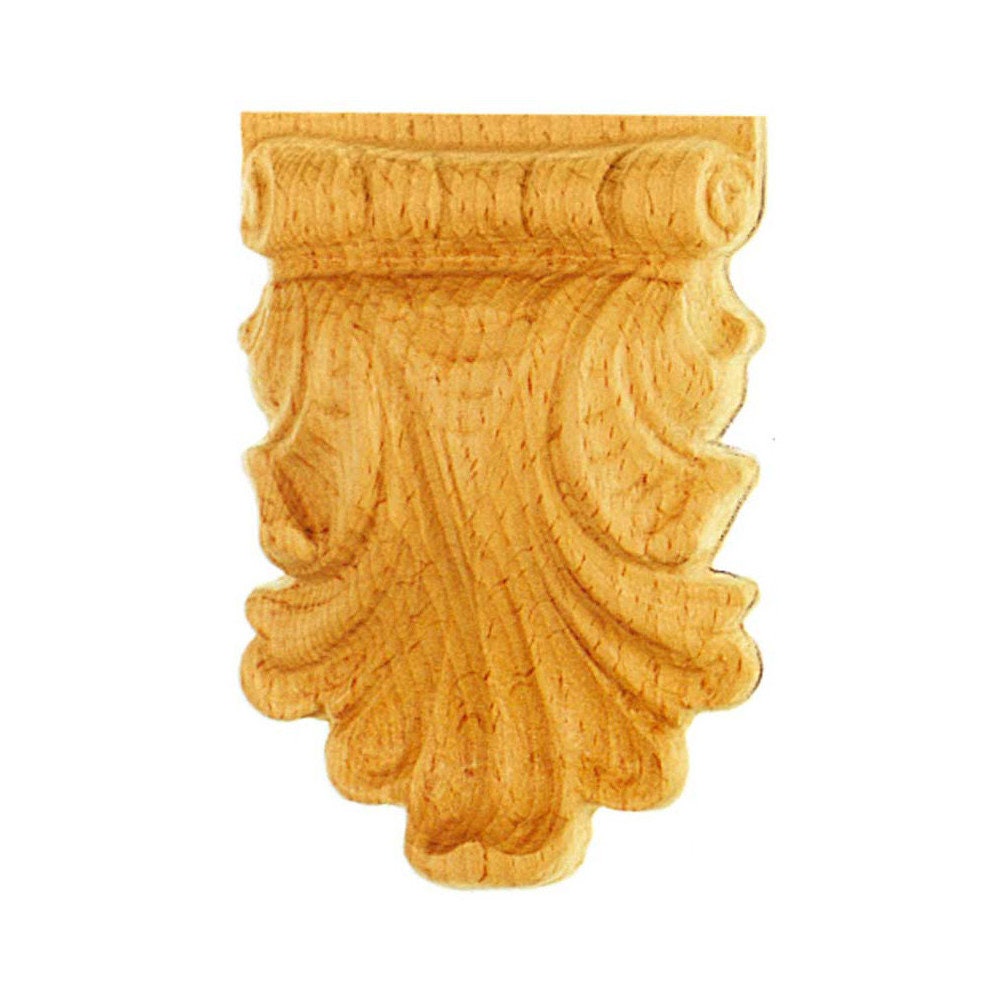 Chapiteaux Ka532/A en Bois Brut H 100mm X L 65mm Ep 18mm