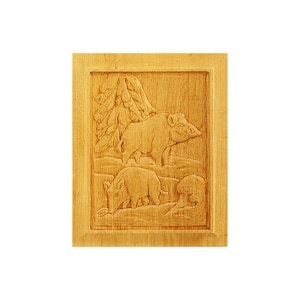 Raw wood: 325 mm x L 265 mm x 20 mm Ep MF763 panels