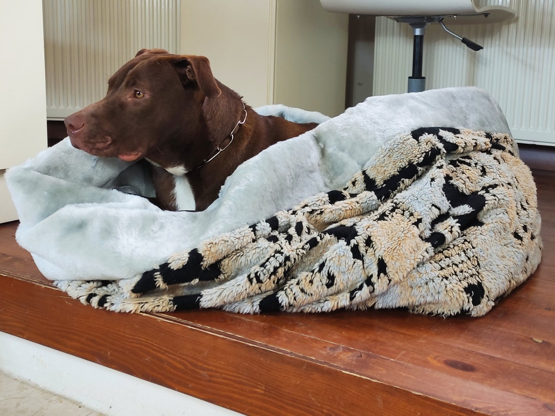 Cute Dog Bed Dog Cave Large Dog Bed Fluffy Dog Bed Extra Etsy