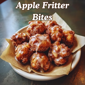 Apple Fritter Bites Recipe, Printable pdf, From Scratch Cinnamon Apple Fritters, Digital Download, My Best Printable Homemade Baking Recipe