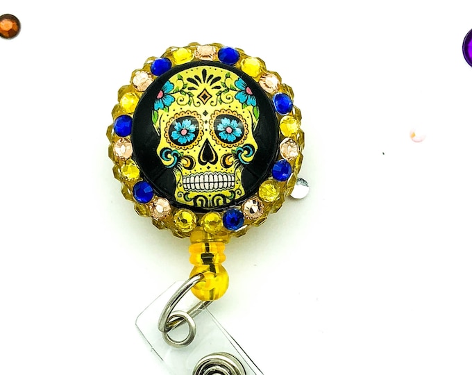Skull decorative badge reels