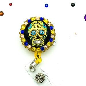 Skull decorative badge reels