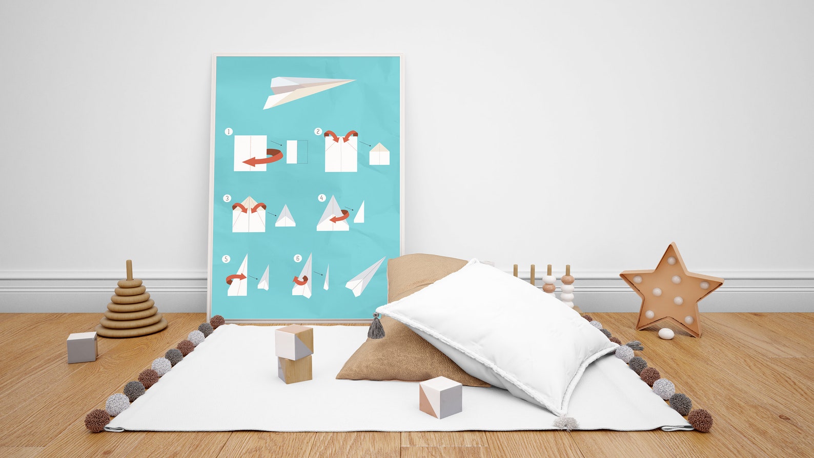 Printable How to Fold a Paper Airplane Origami Wall Art - Etsy