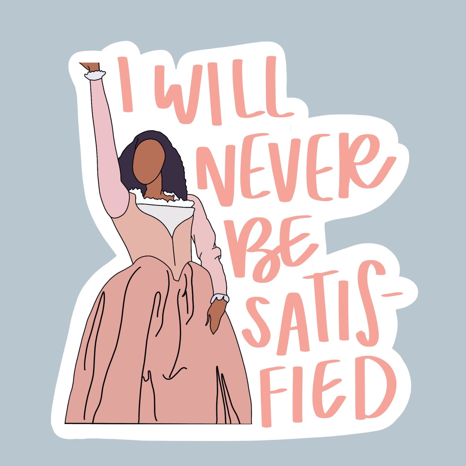 Satisfied Sticker Hamilton Sticker Etsy