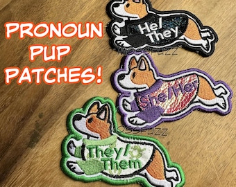 Pronoun Pup Patch(Sew On)