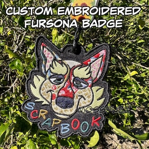 Custom Embroidered Fursona Badge