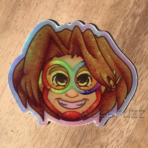 Neurodivergenter Bart Vinyl Holographic Sticker