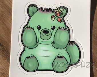 Teddy Bear Paw Succulent Vinyl Sticker