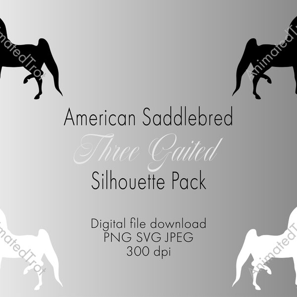 American Saddlebred "Three Gaited" Silhouette Pack