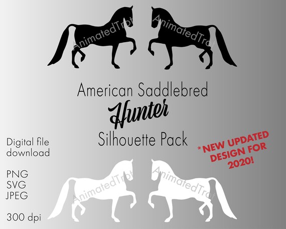 Download American Saddlebred Hunter Silhouette Pack New Updated Etsy