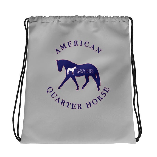 American Quarter Horse "Stock Horse Sport Horse©" Helmet and Gear Drawstring Bag