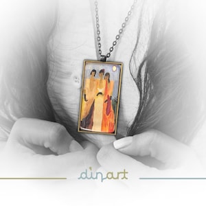 Friendship - Jewelry - Watercolor Painting - Wearable art - Abstract - Woman - Painting