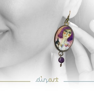 Joy - Watercolor Painting - Wearable art - Abstract - Woman - Painting - Wine