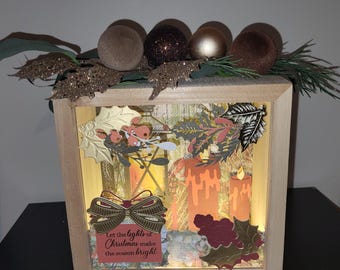 Christmas by Candlelight Shadow box