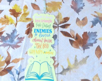 Acrylic Bookmark with Tassel-Reading Trope