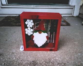 Gnome Lighted Shadow Box