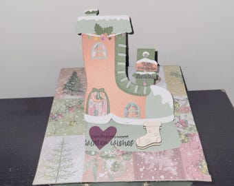 Gift drawer Box Santa Boot Design