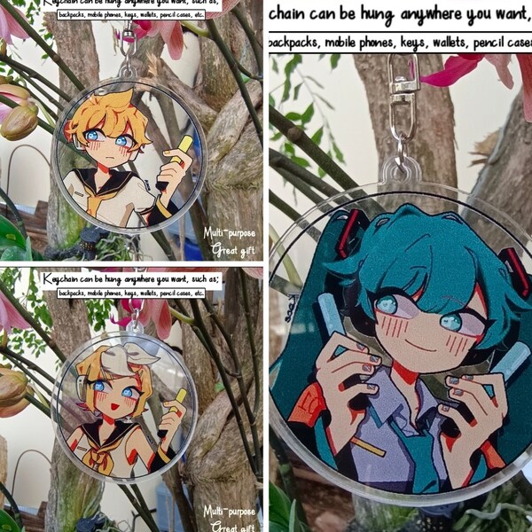 Vocaloid keychain charms