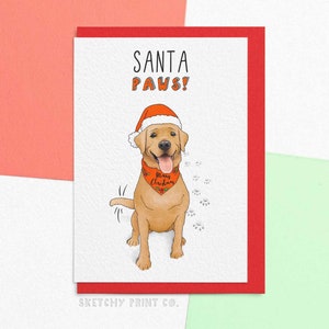 Carte de Noël | Pattes du Père Noël | Carte de Noël drôle | Cartes de vœux drôles | Envoyez votre carte directement avec un message personnalisé