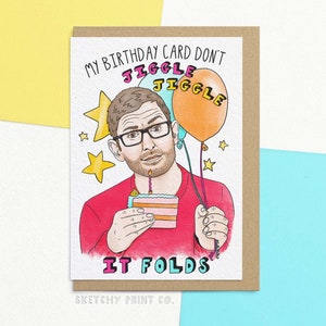 Funny Birthday Card For Friend | My Birthday Card Don't Jiggle Jiggle | Happy Birthday Wishes | Personalised With Your Message