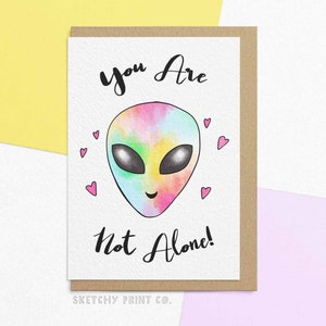 Carte d'amitié | Vous n'êtes pas seul | carte d'encouragement | Envoyez votre carte directement avec un message personnalisé