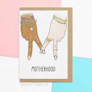 Carte Fête des Mères pour maman | Maternité | Idées cadeaux pour la fête des mères pour maman | Bonne 1ère fête des mères | Message personnalisé