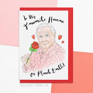 Funny Valentines Card | To My Favourite Human | Love Card for Girlfriend or Boyfriend | Send Your Card Direct With A Personalised Message