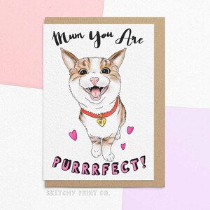 Moederdag & verjaardagskaart | Mama, je bent puur | Kat moeder kaart | Grappige kattenkaart voor Moederdag